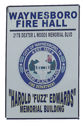 fire hall sign